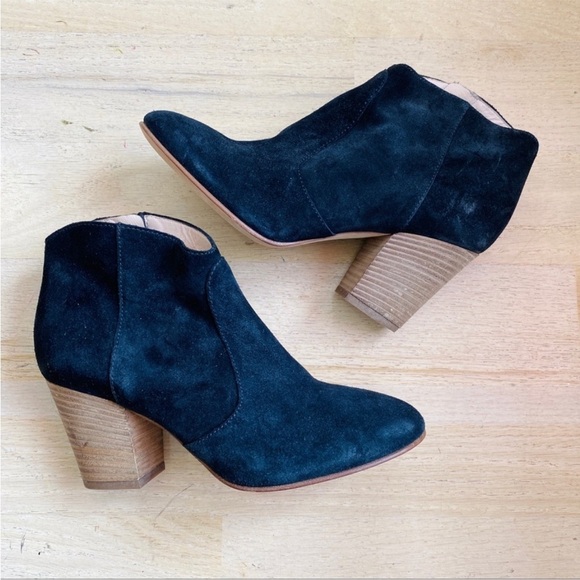 Club Monaco genuine suede heeled ankle booties - Picture 2 of 6